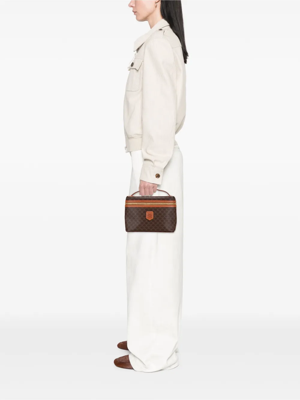 Celine Pre-Owned 1995 Macadam Coated Canvas vanity bag | Pre-Owned | Image 2