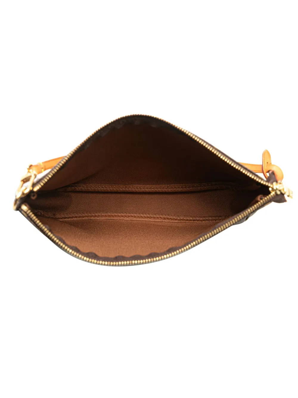 Pre-owned Louis Vuitton 1999 Monogram Pochette Accessoires Shoulder Bag In Brown