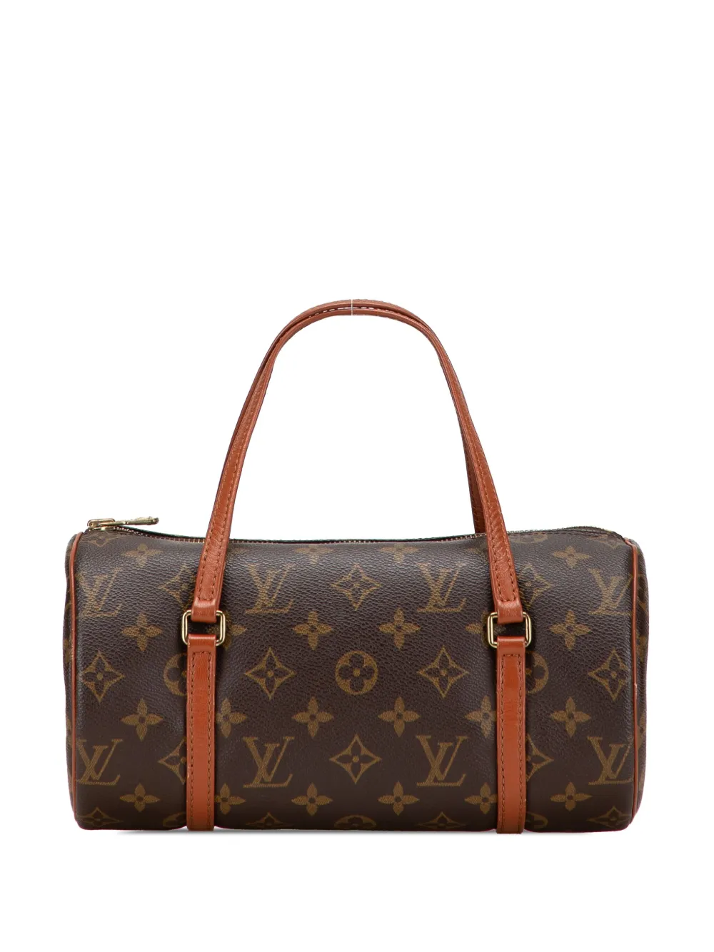 Pre-owned Louis Vuitton 1990 Monogram Papillon 26 Handbag In Brown