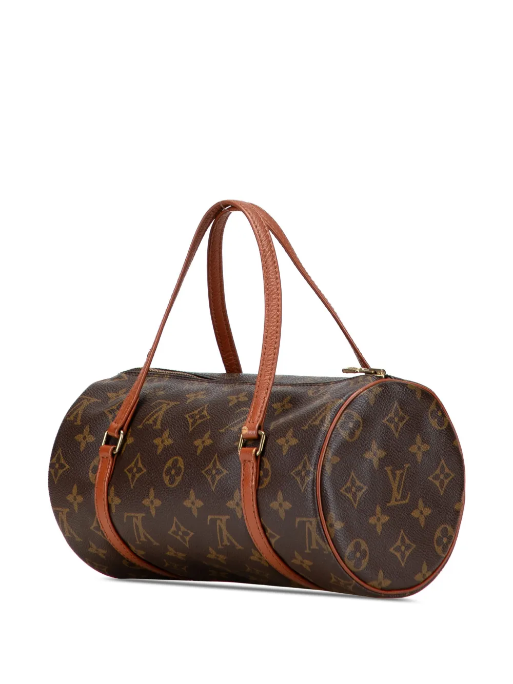 Pre-owned Louis Vuitton 1990 Monogram Papillon 26 Handbag In Brown