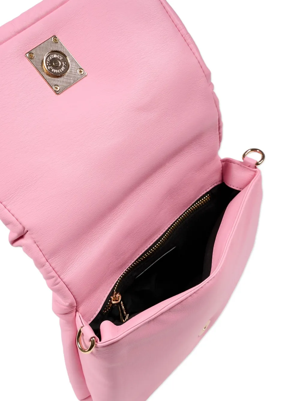 Msgm Logo Shoulder Bag In Pink