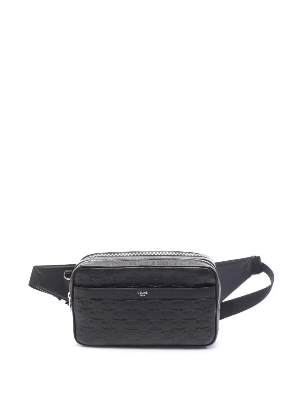 Celine Pre-Owned 2021-2025 Triomphe Embossed Calfskin belt bag | Black | Image 1