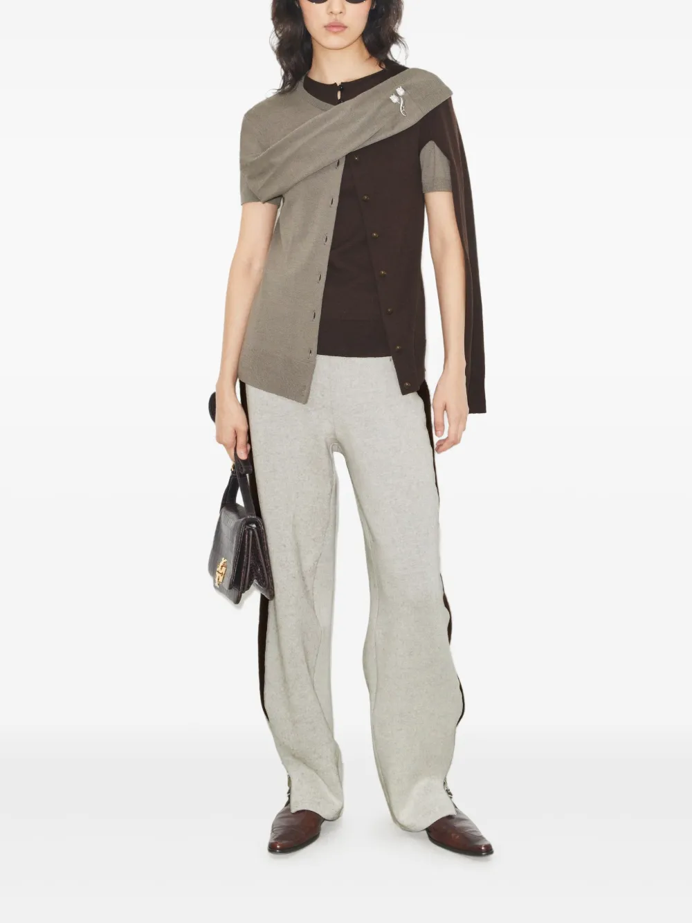 Tory Burch colourblock brooch wool cardigan | Cardigans | Image 2