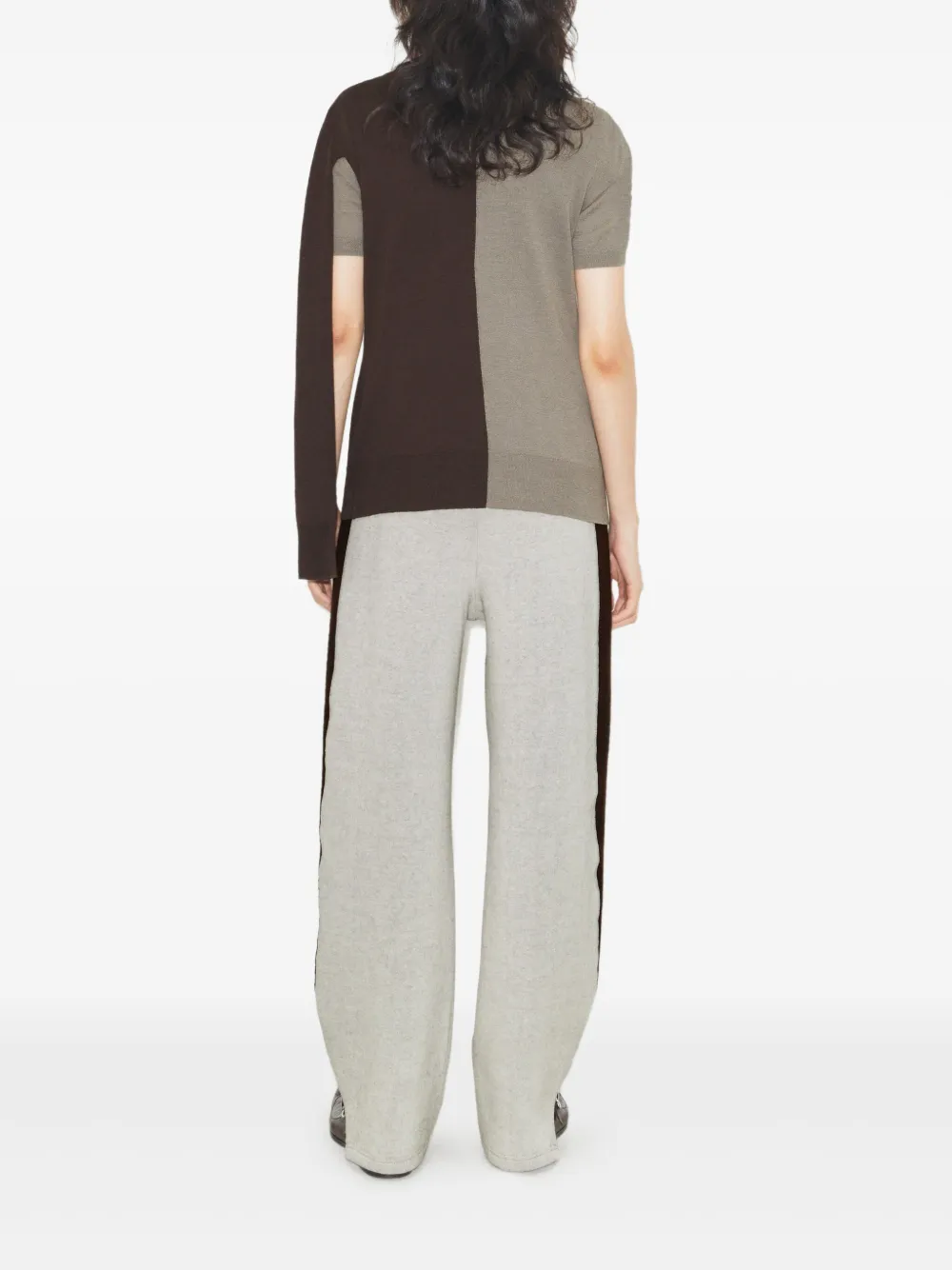 Tory Burch Wollen vest met colourblocking Grijs