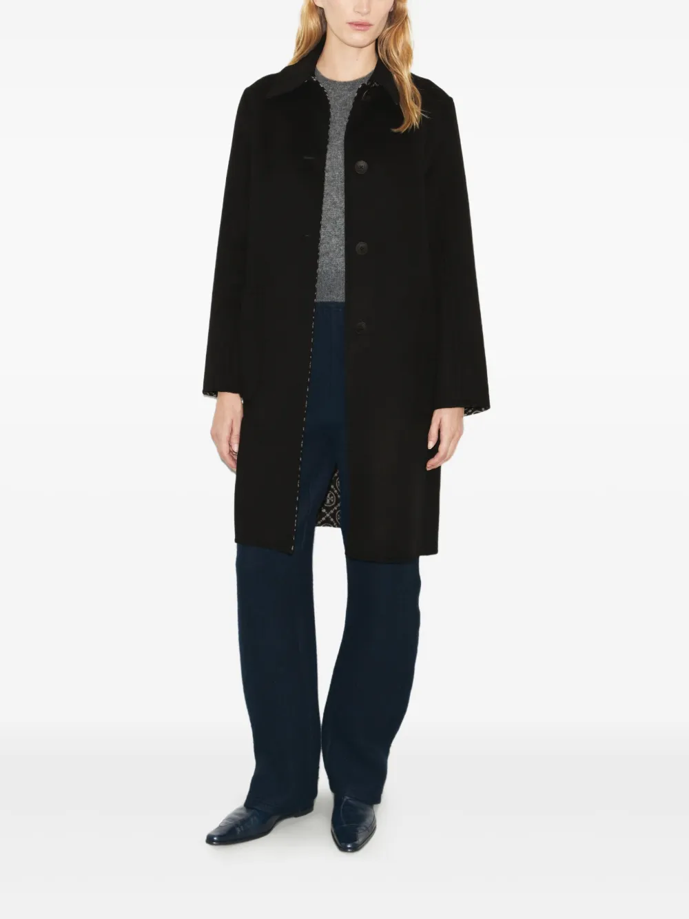 Tory Burch jacquard monogram wool coat | Single Breasted Coats | Image 2