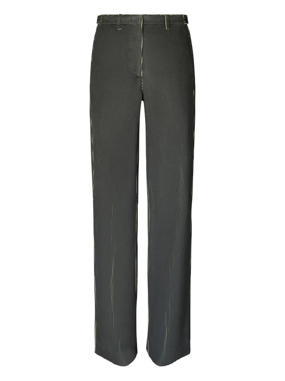 Tory Burch Corduroy Low Waist Trousers In Gray