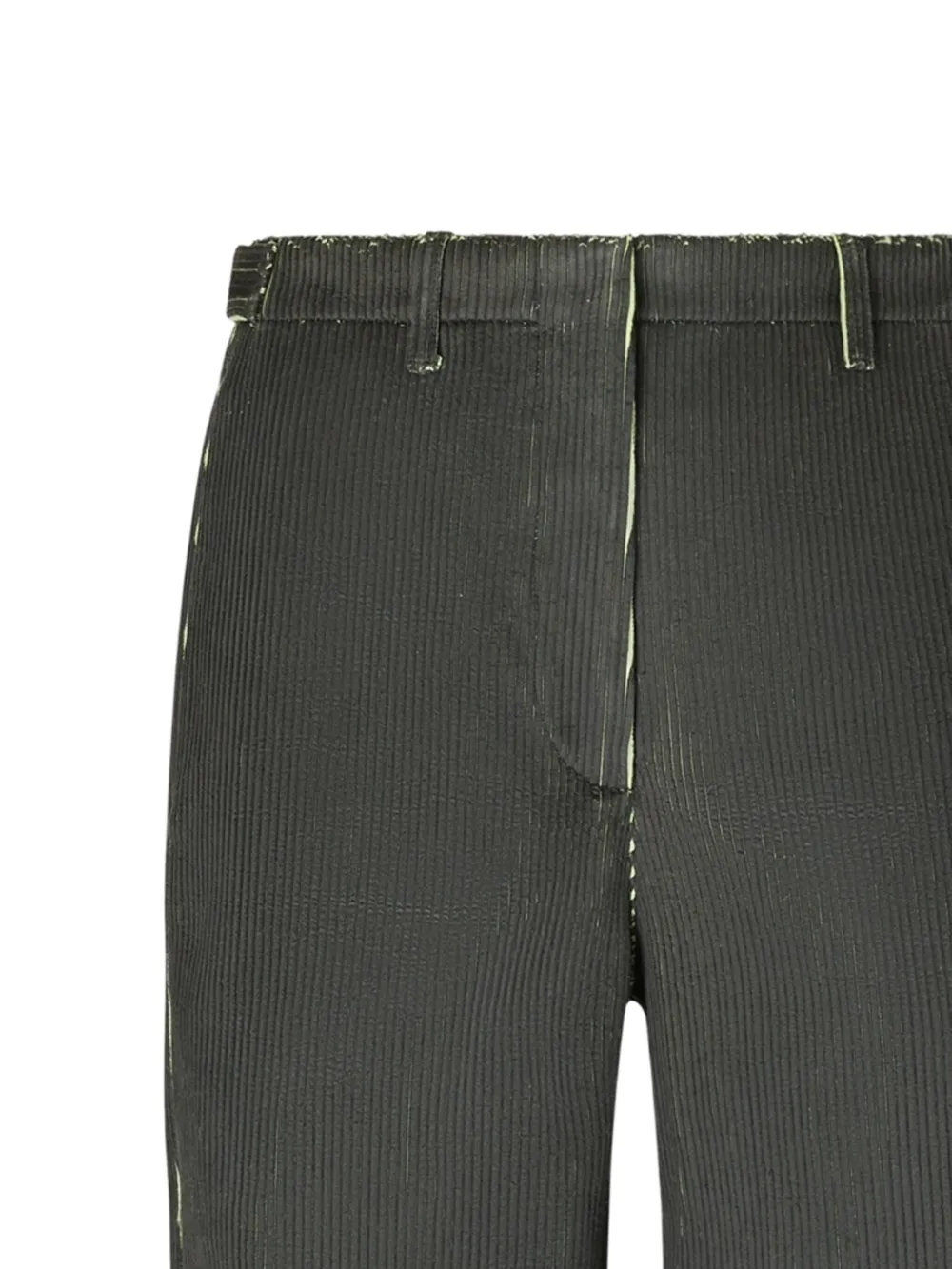 Tory Burch Corduroy Low Waist Trousers In Gray