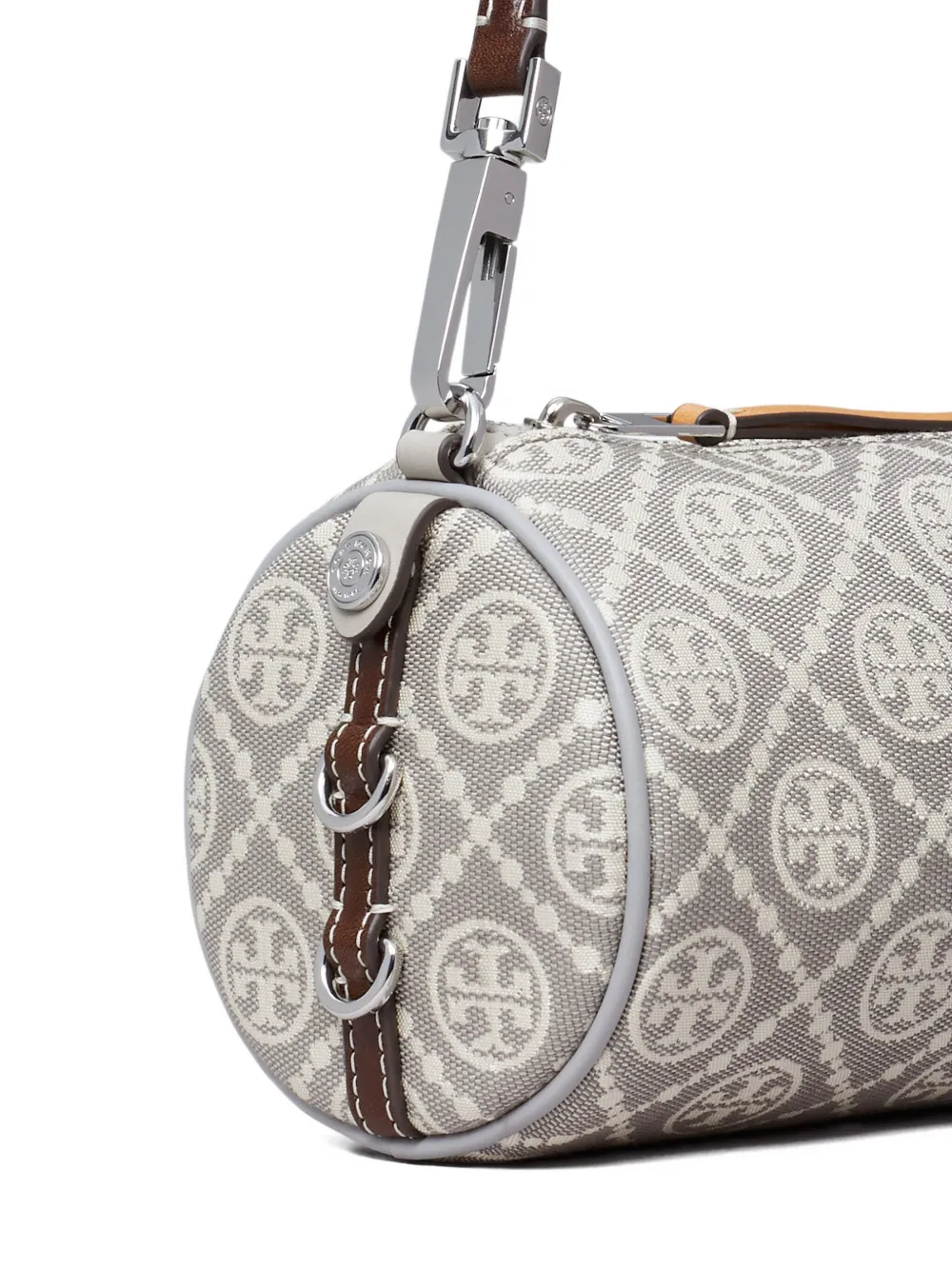 Tory Burch Cilindervormige utility crossbodytas met monogram Grijs