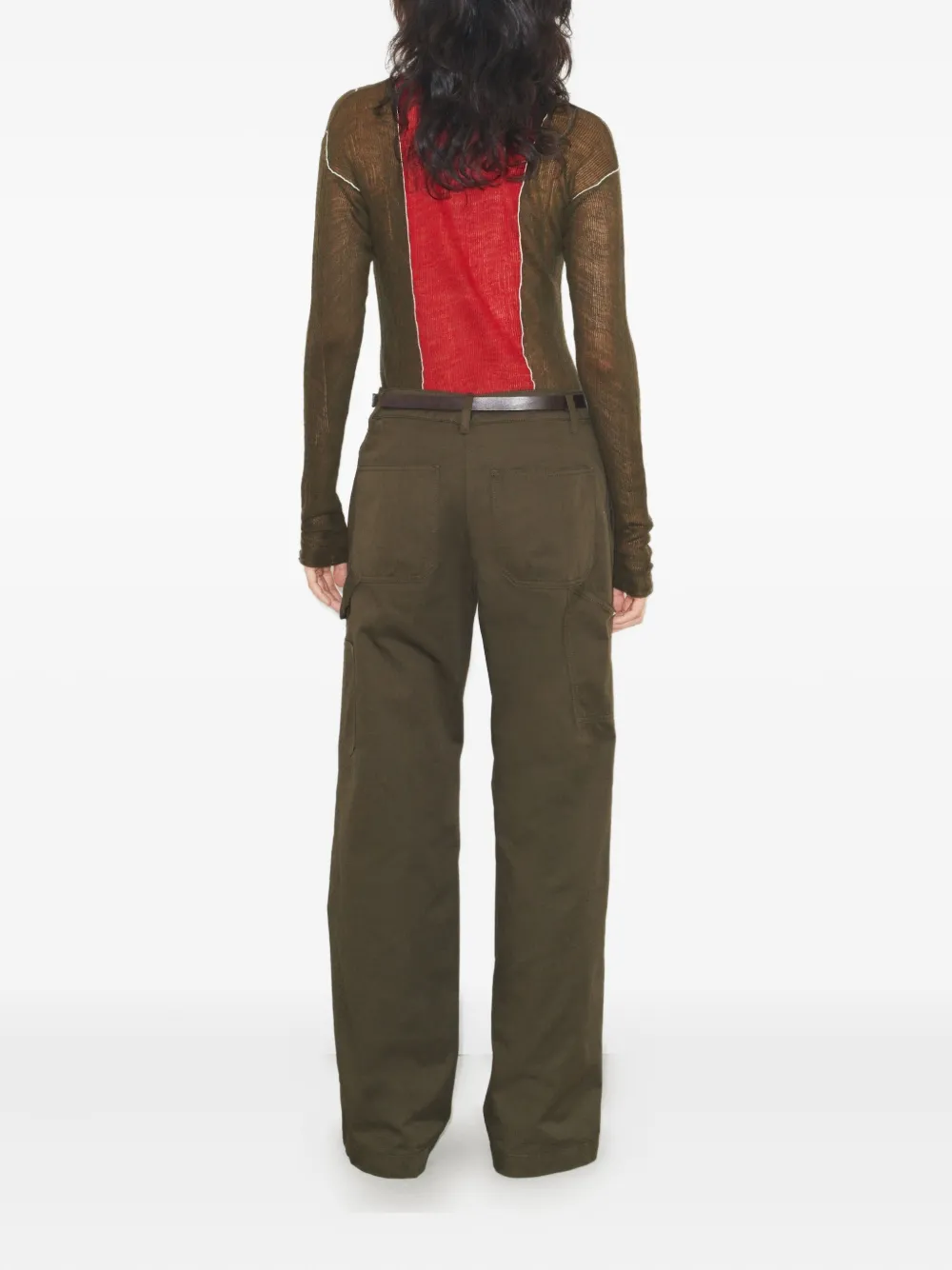 Tory Burch Colour-block Wool Polo Shirt In Multi