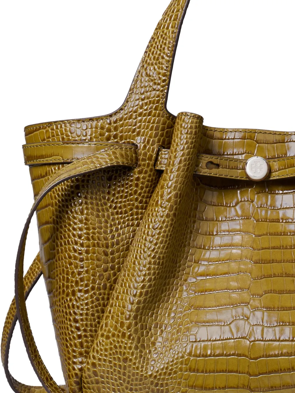 Tory Burch Romy kleine shopper met krokodillen-reliëf Groen