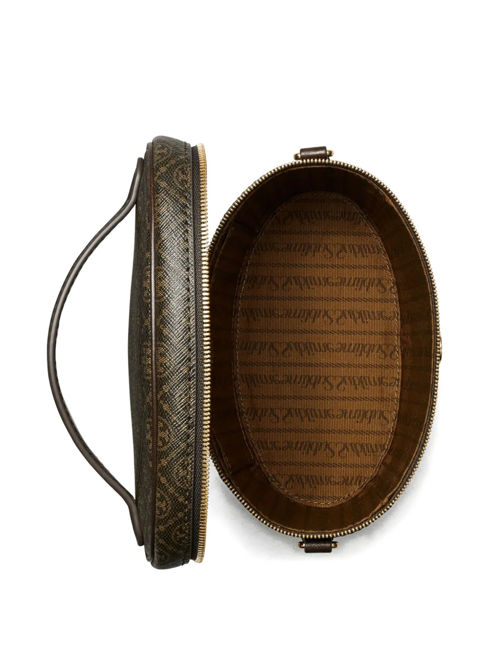Tory Burch T Monogram Coated Canvas Soft Vanity Case In Brown