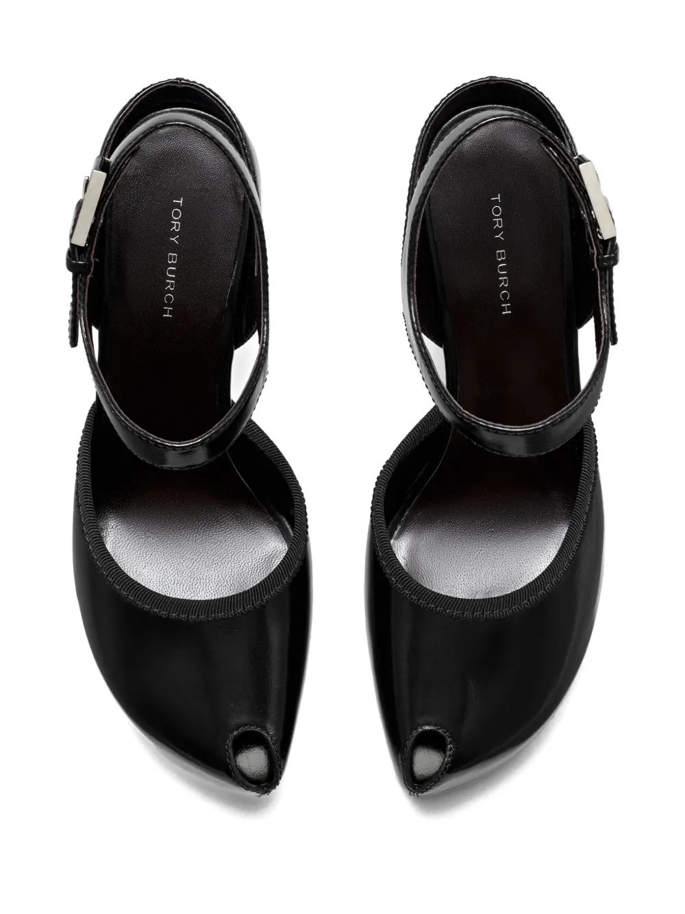 Tory Burch 110mm peep-toe platform pumps Zwart