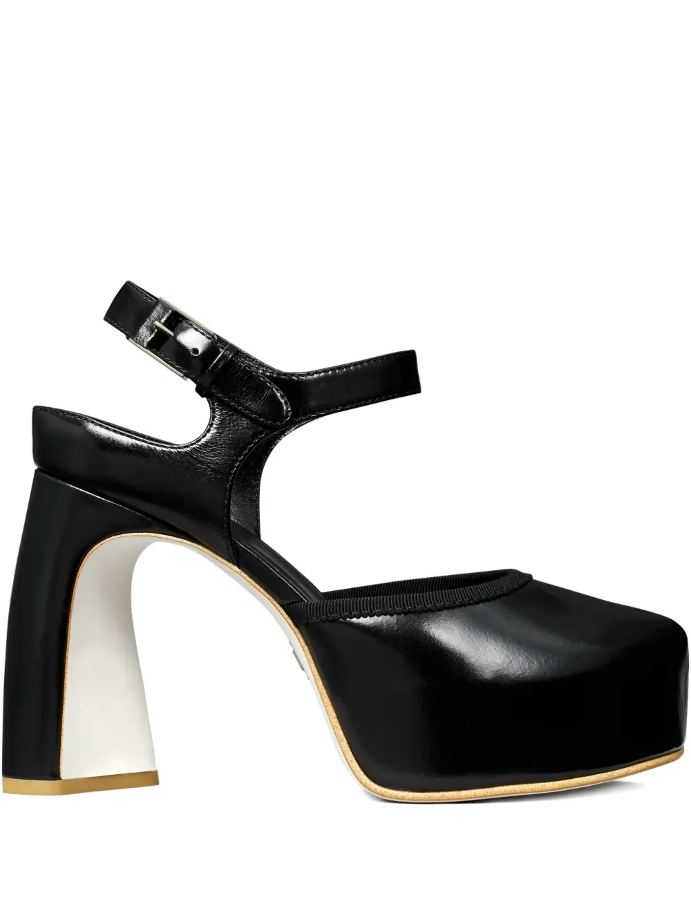 Tory Burch 110mm peep-toe platform pumps Zwart