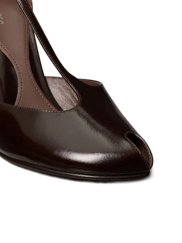 Tory Burch 90mm peep-toe T-strap Sandals | Brown | FARFETCH CA