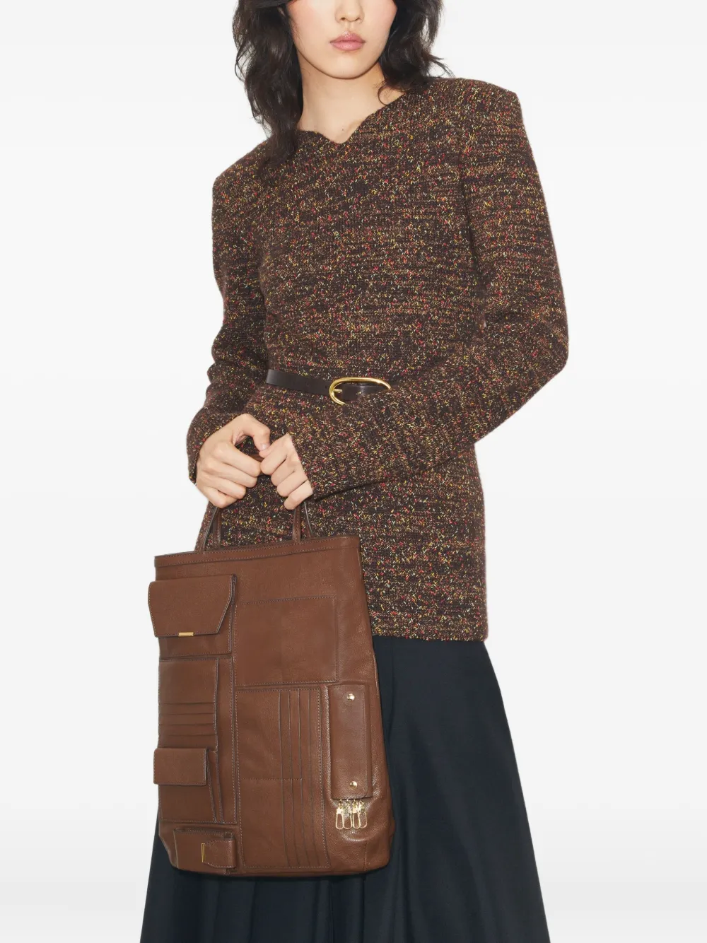 Tory Burch Shopper met meerdere zakken - Bruin