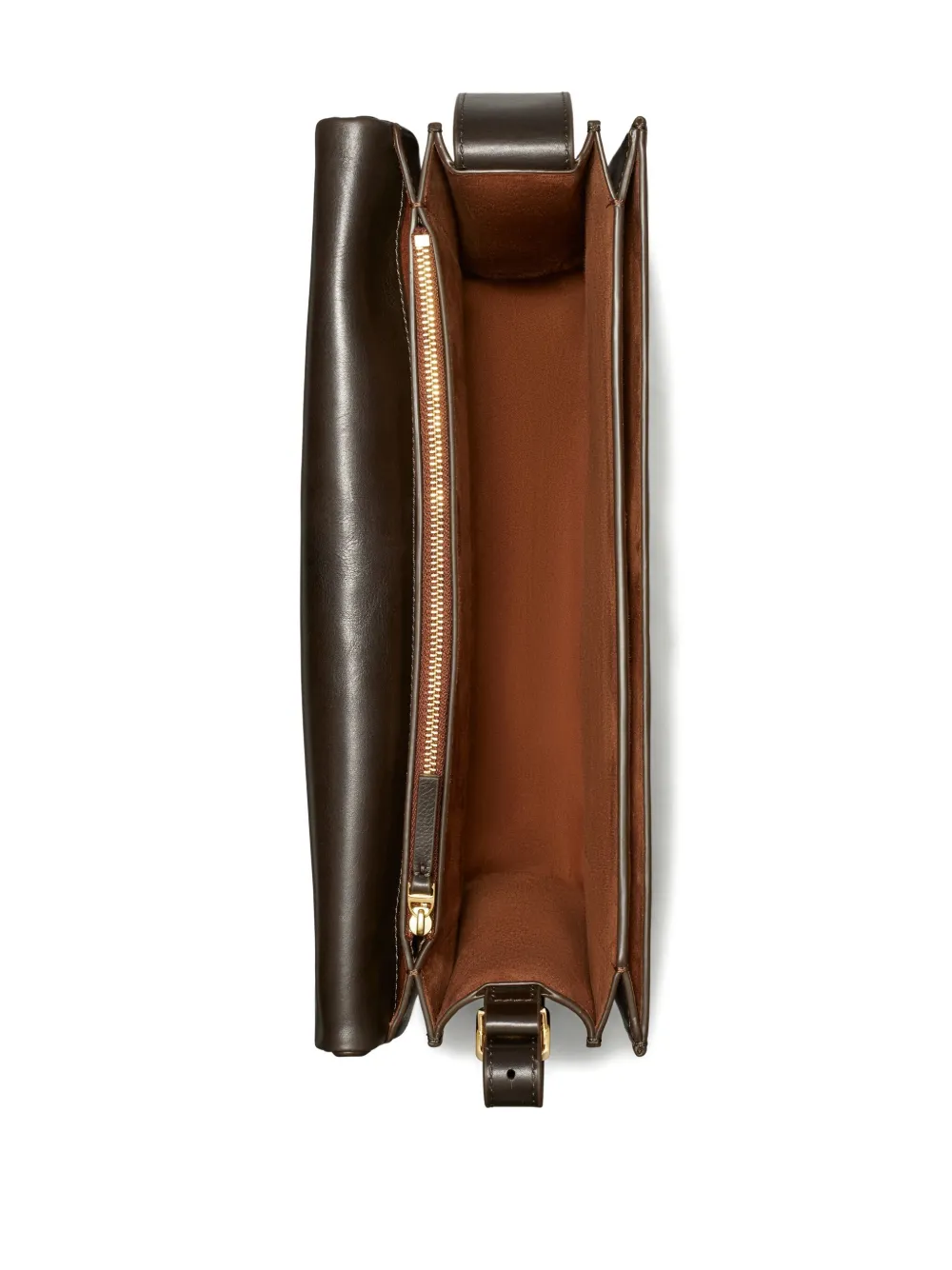 Tory Burch Grote Charlie schoudertas met logo Bruin