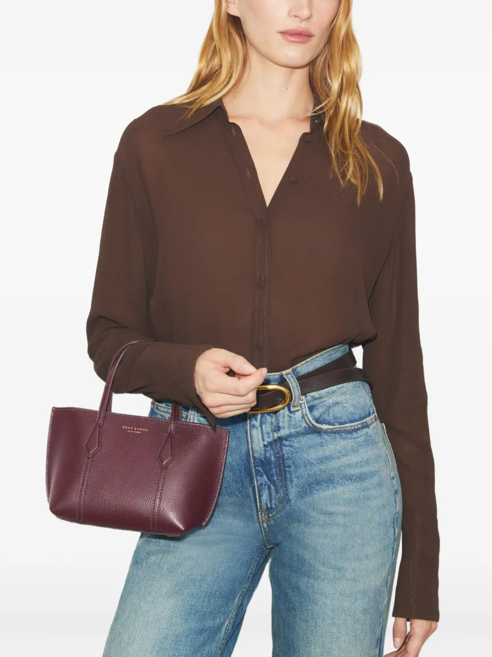 Tory Burch Perry Mini Bag In Burgundy