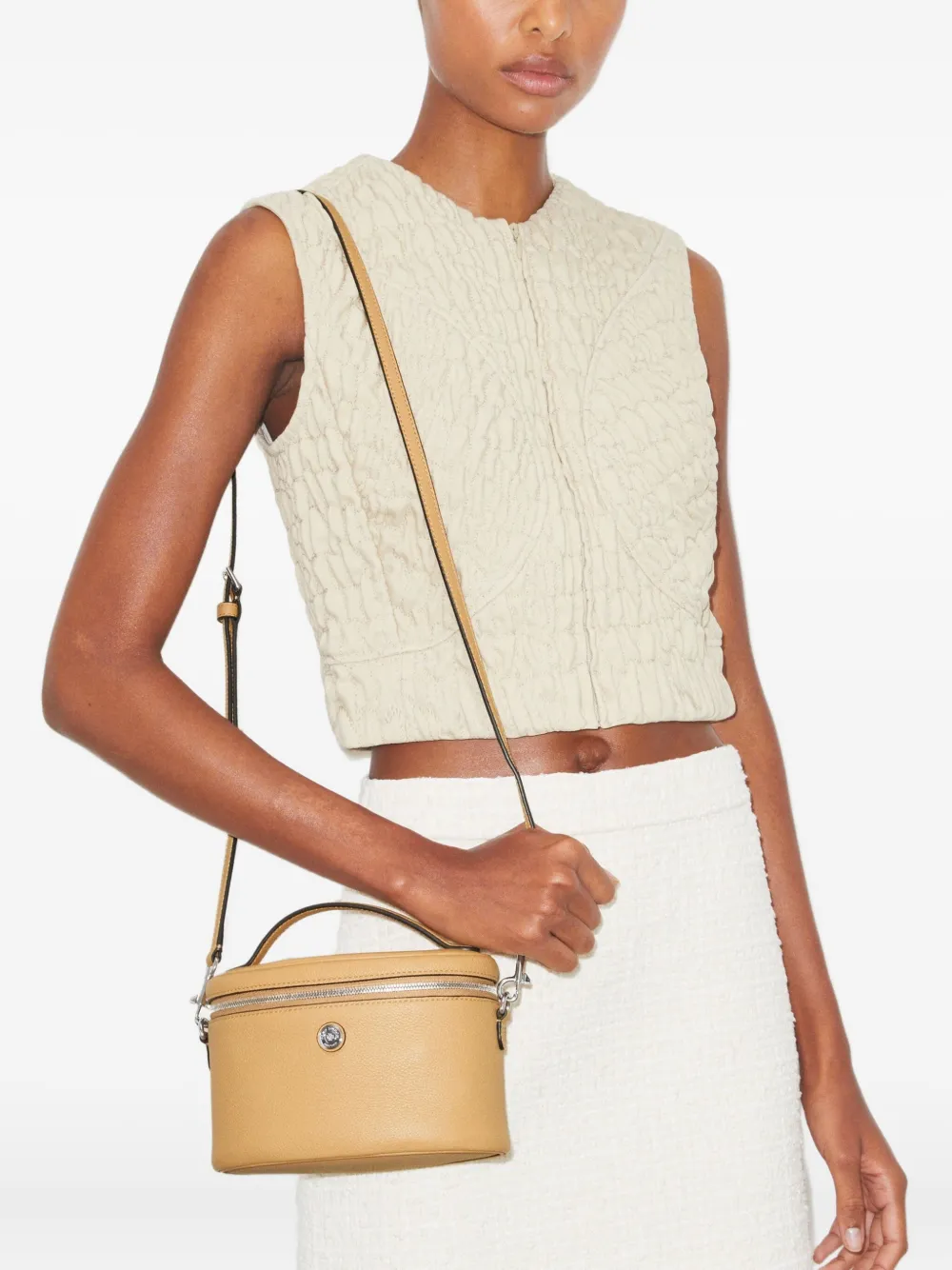 Tory Burch Pebble Soft Vanity Case In Neutral