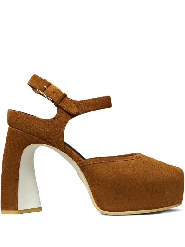 Tory Burch Peep--toe Platform Sandals in Brown