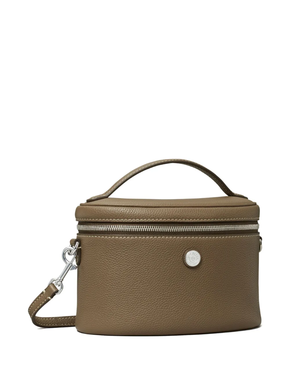 Tory Burch Pebble Top-handle Vanity Case In Brown