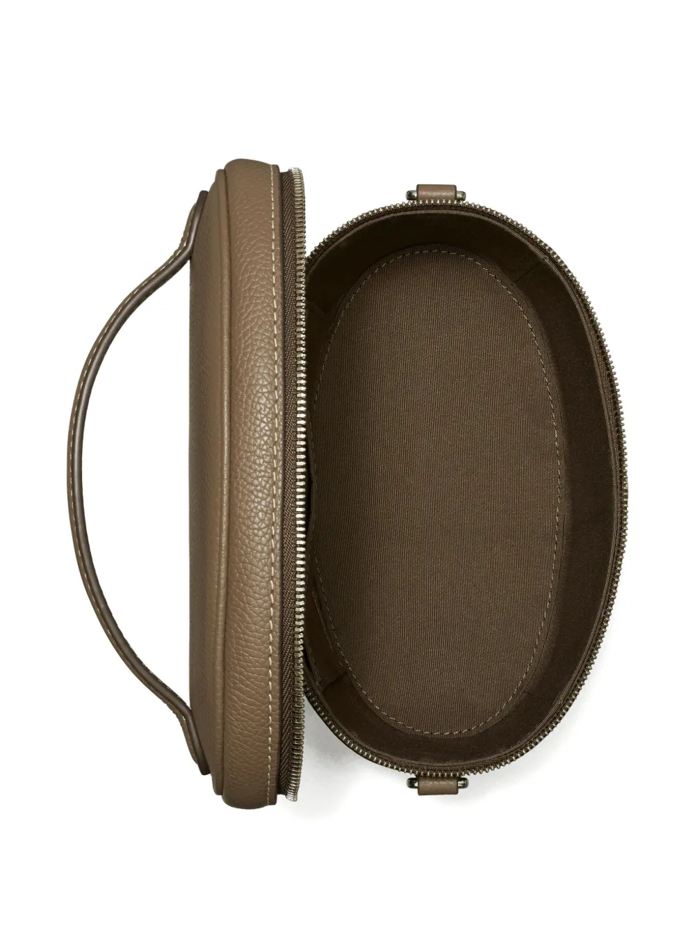 Tory Burch Pebble Top-handle Vanity Case In Brown