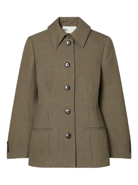 Tory Burch chamarra de lana con botones