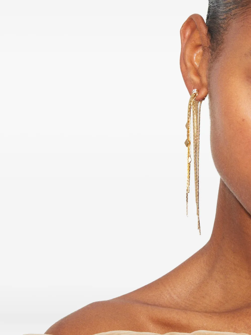 Tory Burch Oorbellen met ketting - Zilver