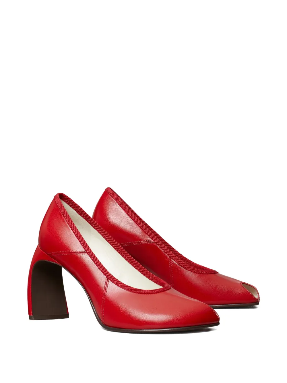 Tory Burch 90mm Peep-toe Pumps In Red