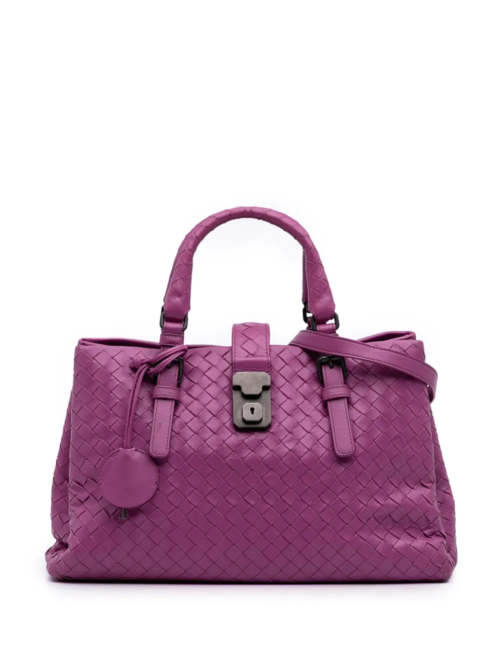 Bottega Veneta Pre-Owned 2012-2025 スモール ナッパ イントレチャート ローマ サッチェルバッグ - Bottega Veneta Pre-Owned 2012-2025 スモール ナッパ イントレチャート ローマ サッチェルバッグ -