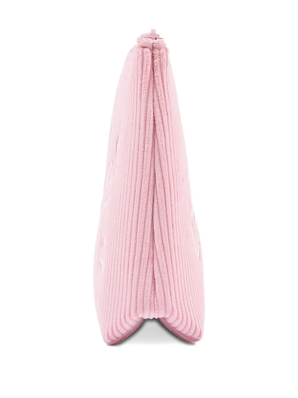 Mc2 Saint Barth Embroidered Corduroy Pouch In Pink