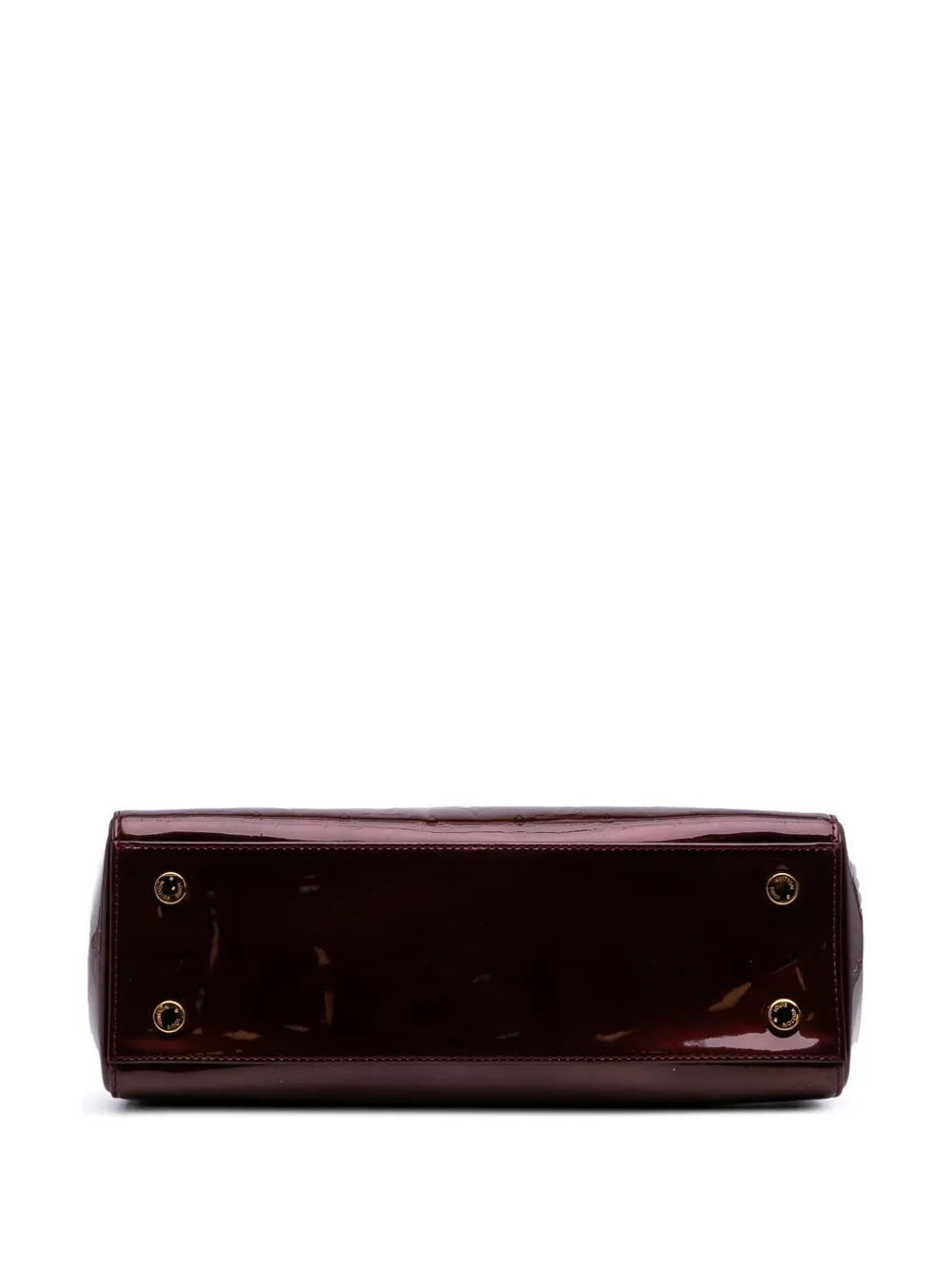 Pre-owned Louis Vuitton 2011 Monogram Vernis Brea Mm Satchel In Red