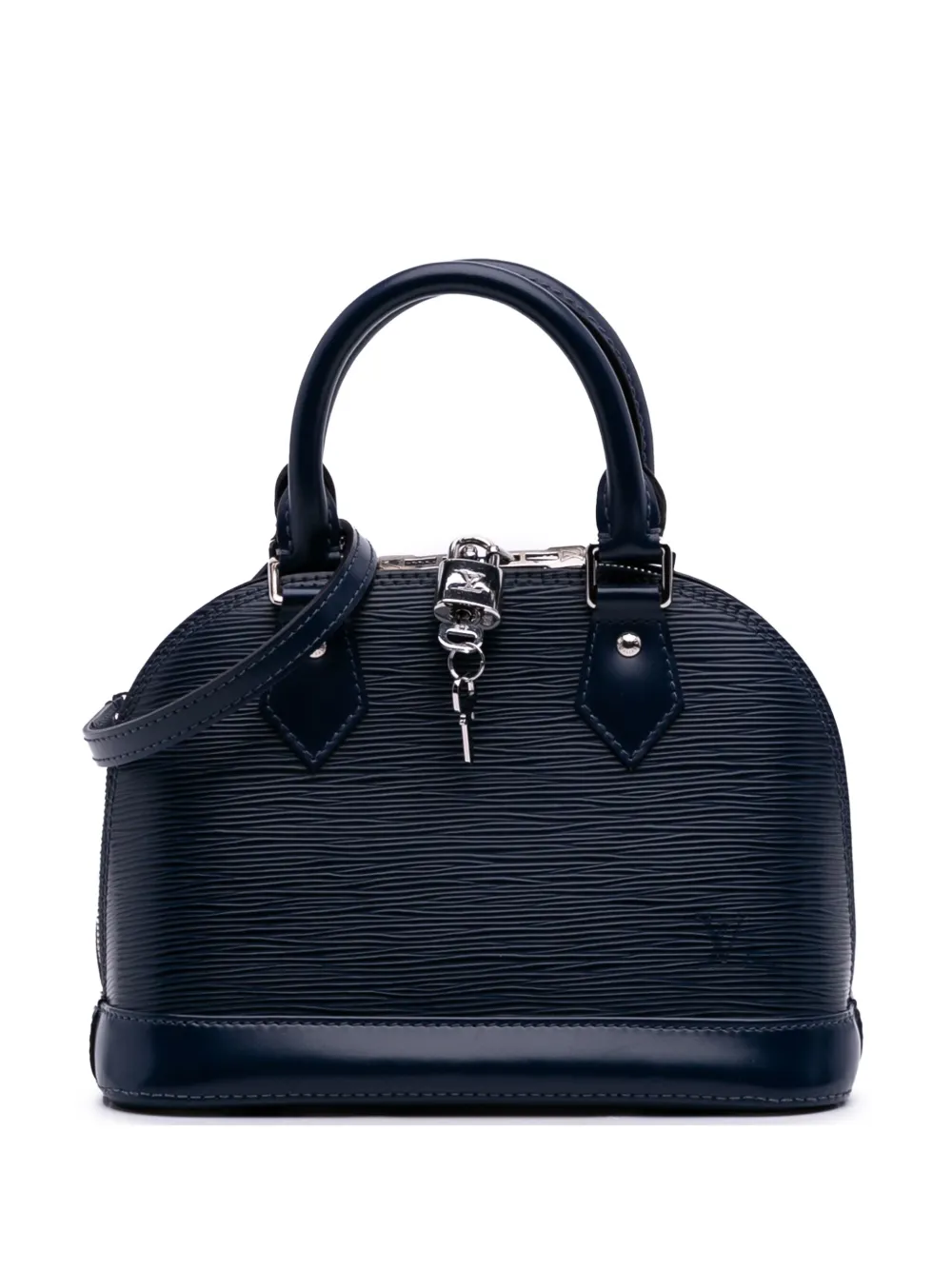 Pre-owned Louis Vuitton 2019 Epi Alma Bb Satchel In Blue