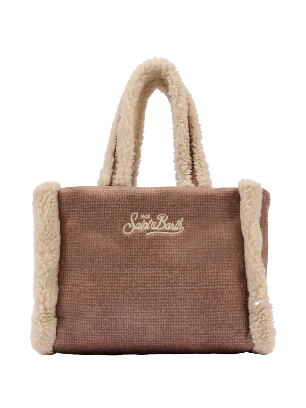 MC2 Saint Barth embroidery faux-fur bag - Bruin