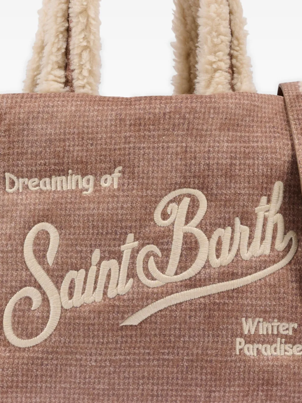 MC2 Saint Barth Tas van imitatiebont met borduurwerk Bruin