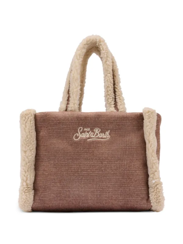 MC2 Saint Barth Embroidery faux-fur Bag Brown FARFETCH