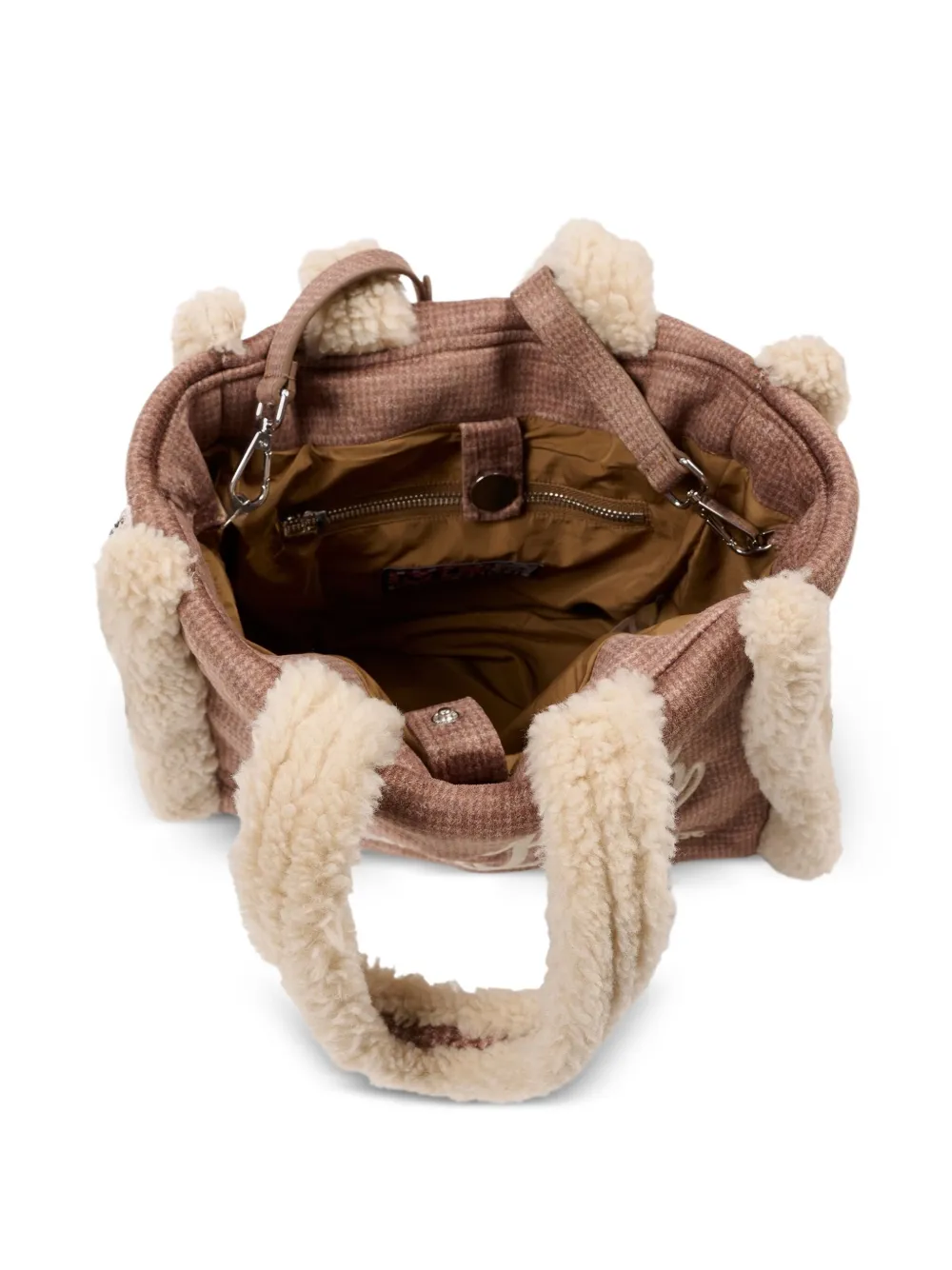 MC2 Saint Barth Tas van imitatiebont met borduurwerk Bruin