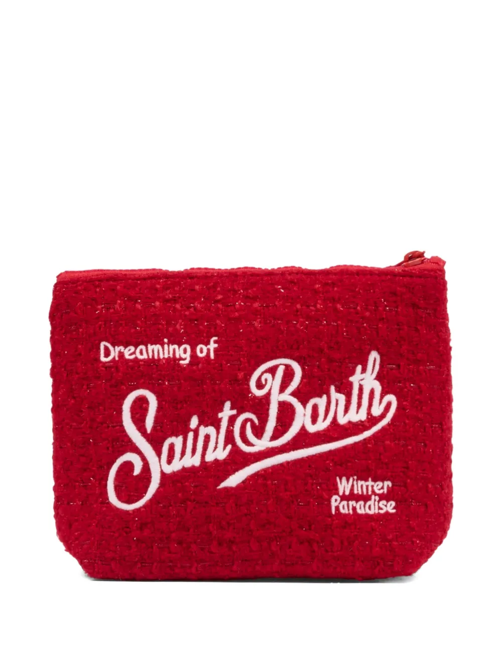 MC2 Saint Barth Pochette met borduurwerk Rood