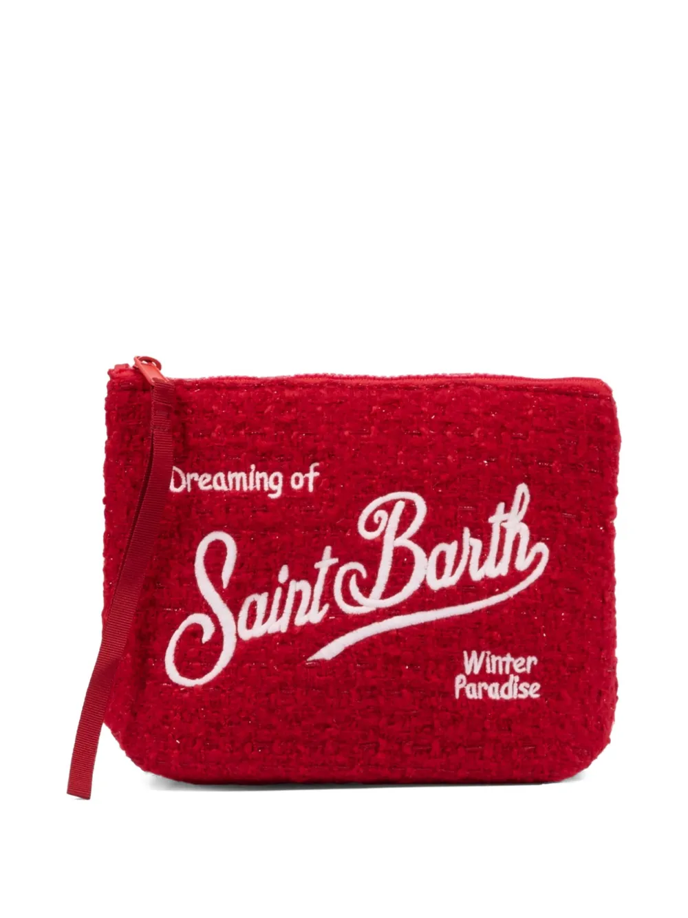 MC2 Saint Barth Pochette met borduurwerk Rood