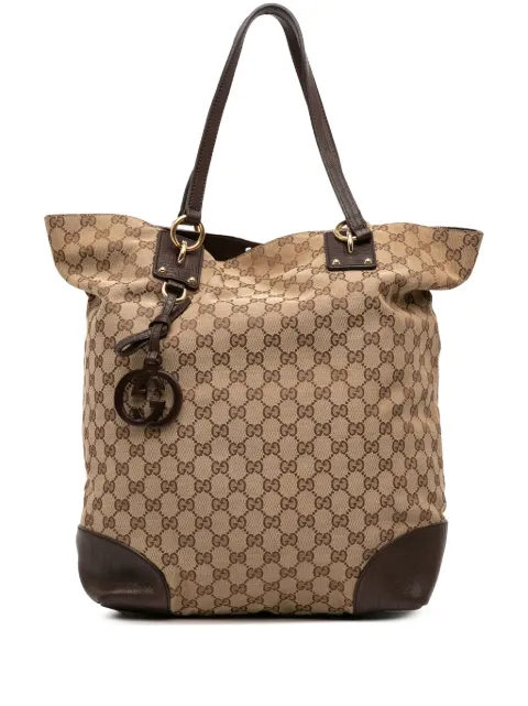 Gucci Pre-Owned tote grande de lona GG con dije GG 2016-2025