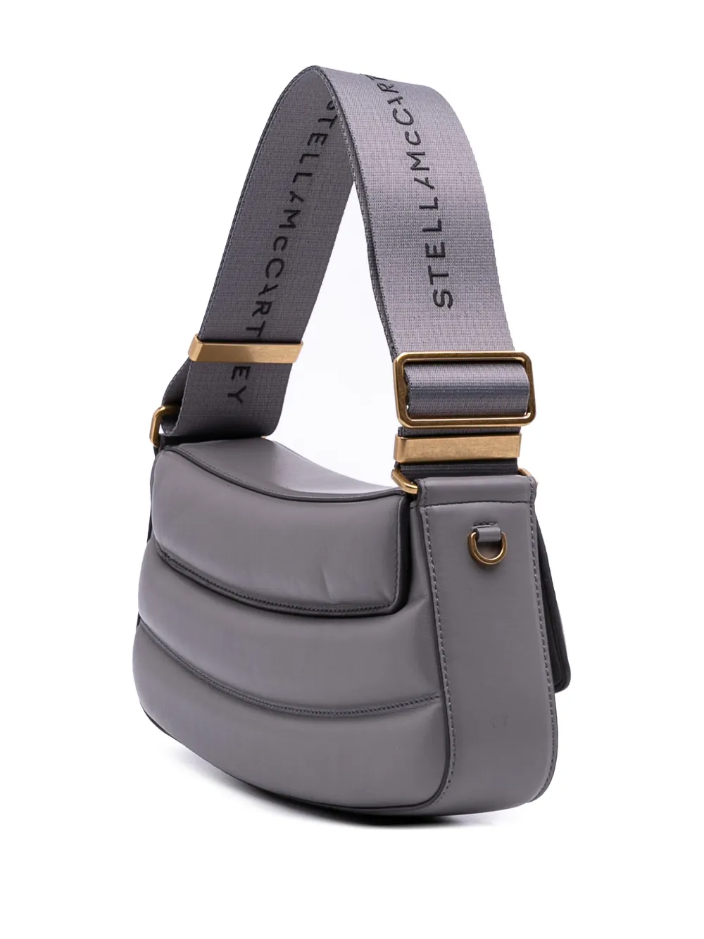 Pre-owned Stella Mccartney 2022-2025 Alter Mat S Wave Padded Shoulder Bag In Gray