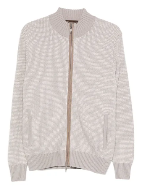 Doriani Cashmere zip textured cardigan 