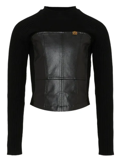 Pinko Kids panelled long-sleeve sweater