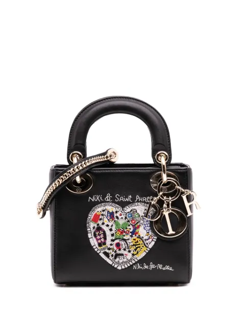 Christian Dior Pre-Owned 2018 Niki De Saint Phalle Mini Calfskin Heart Lady Dior satchel