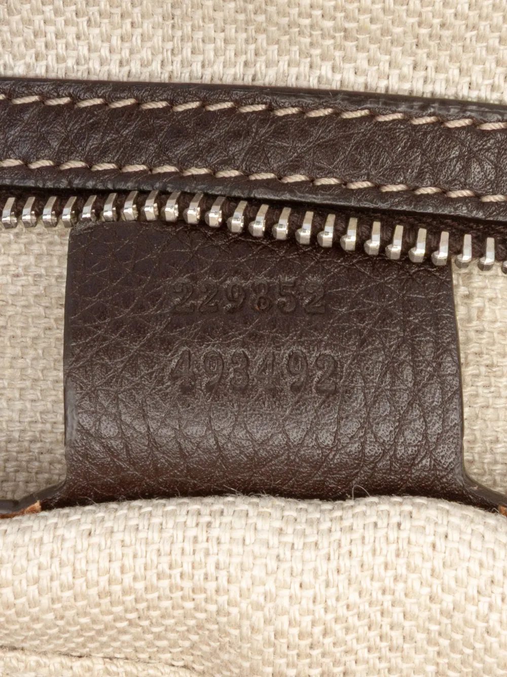 Pre-owned Gucci 2016-2025 Gg Canvas Icon Bit Tote Bag In Brown