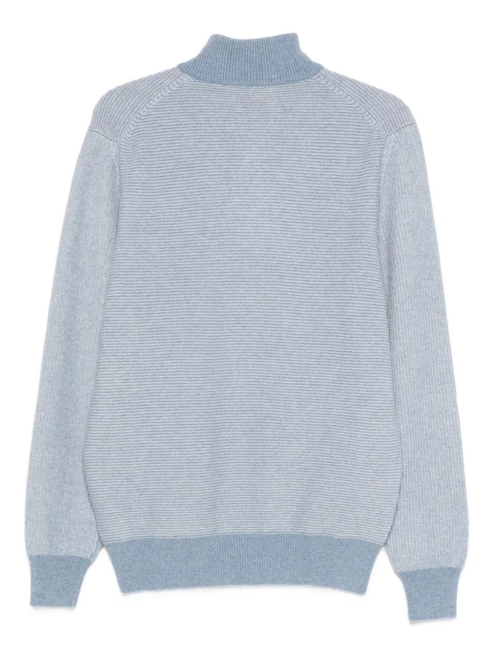 Doriani Cashmere Geribbelde trui met rits - Blauw