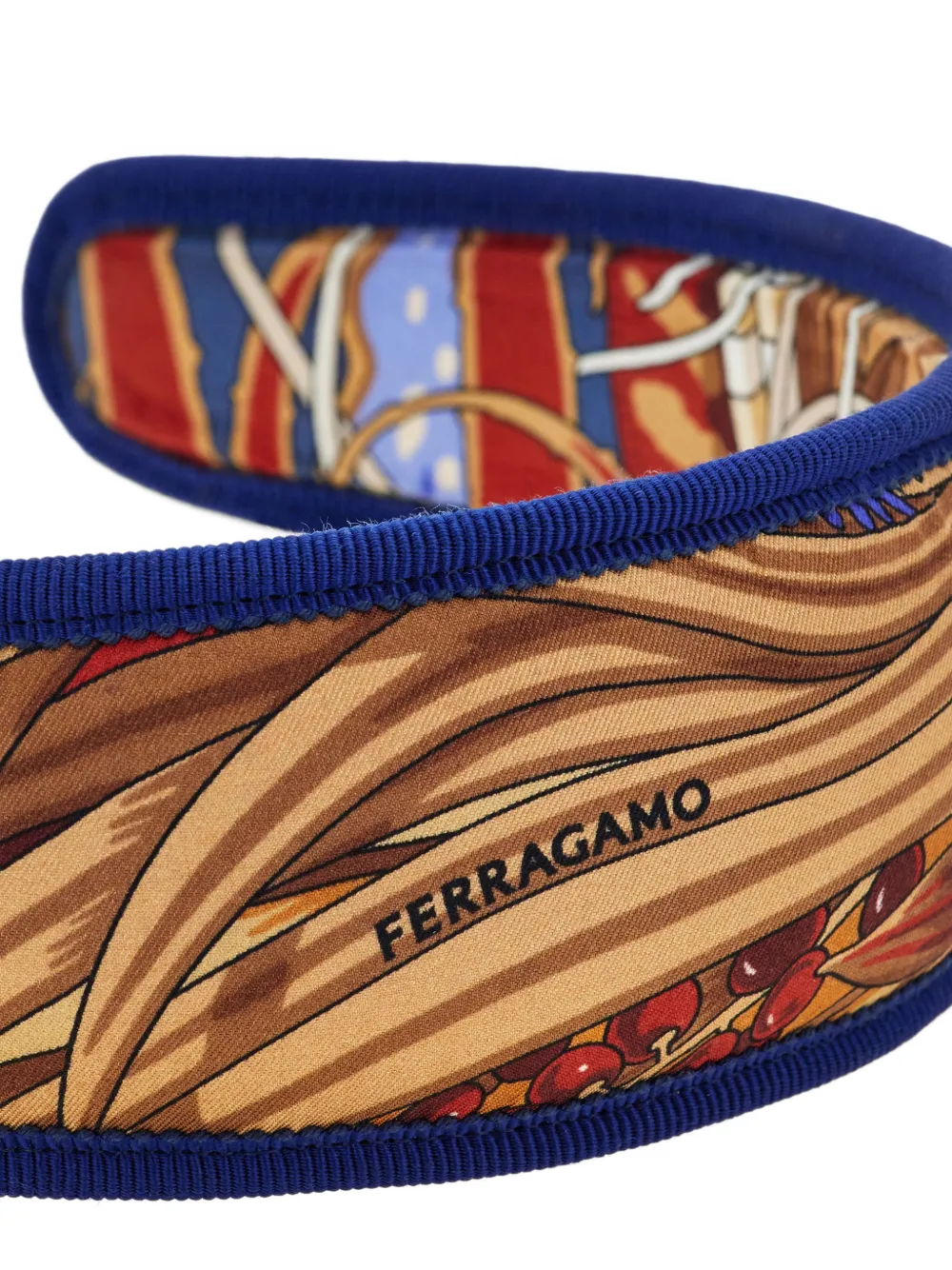 Ferragamo Haarband met Rooster-print Bruin
