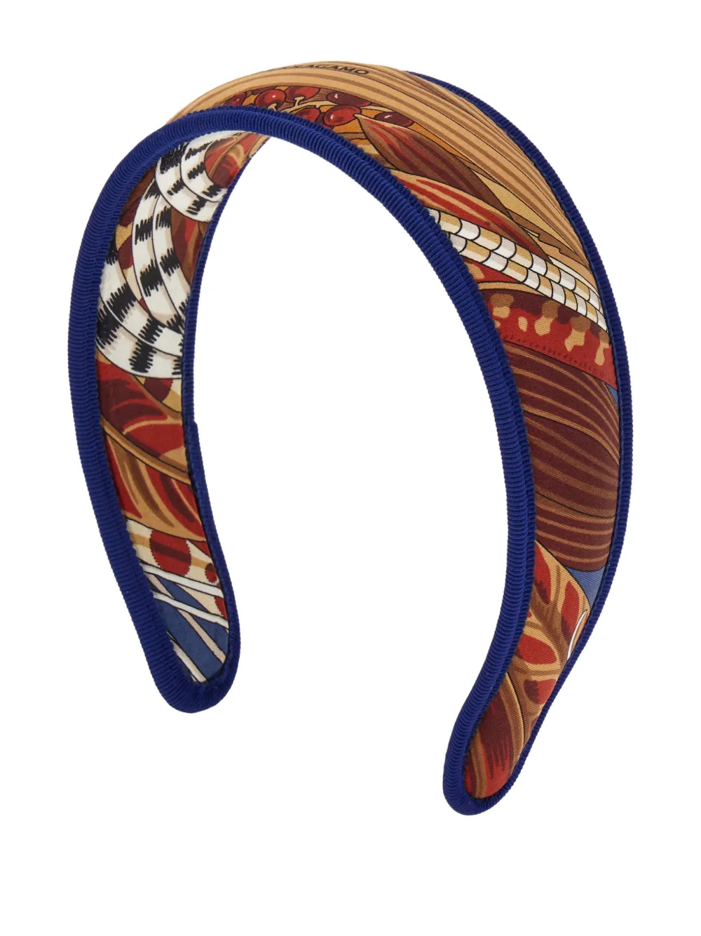 Ferragamo Rooster-print headband - ブラウン Ferragamo Rooster-print headband - ブラウン