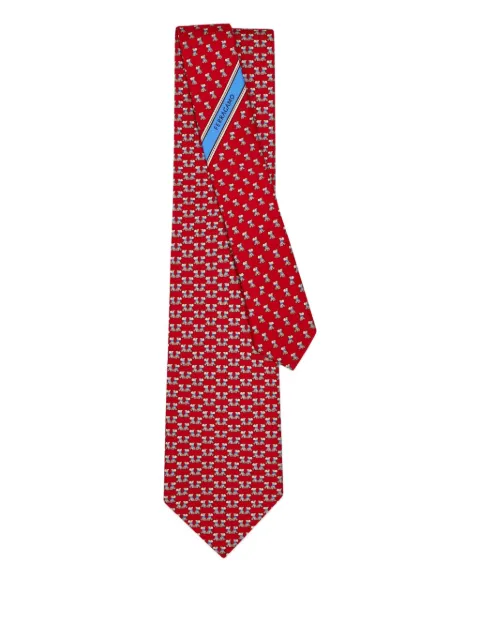 Ferragamo terrier-print silk tie