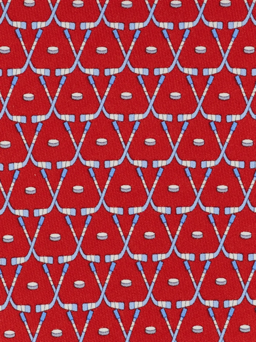 Ferragamo Hockey-print Silk Tie In Red