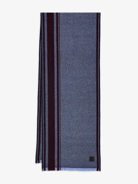Ferragamo striped-detail cashmere scarf